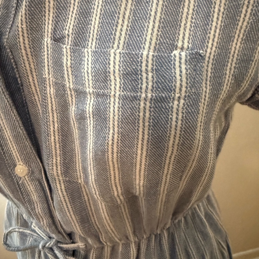 Japna Blue and White Striped Dress - Picture 6 of 8